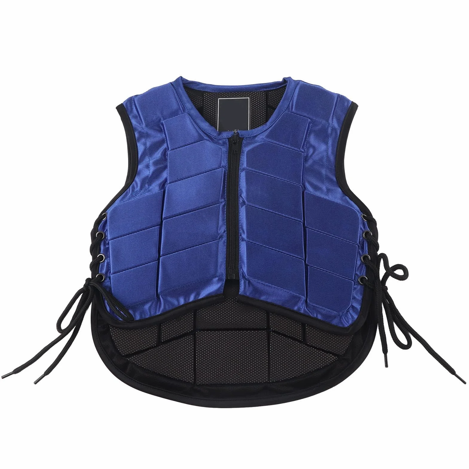 Cyrank Chaleco Ecuestre para Niños, Chaleco Protector Ecuestre Acolchado De Espuma De Nailon, Protector Corporal para Montar A Caballo, Chaleco Protector con Cremallera