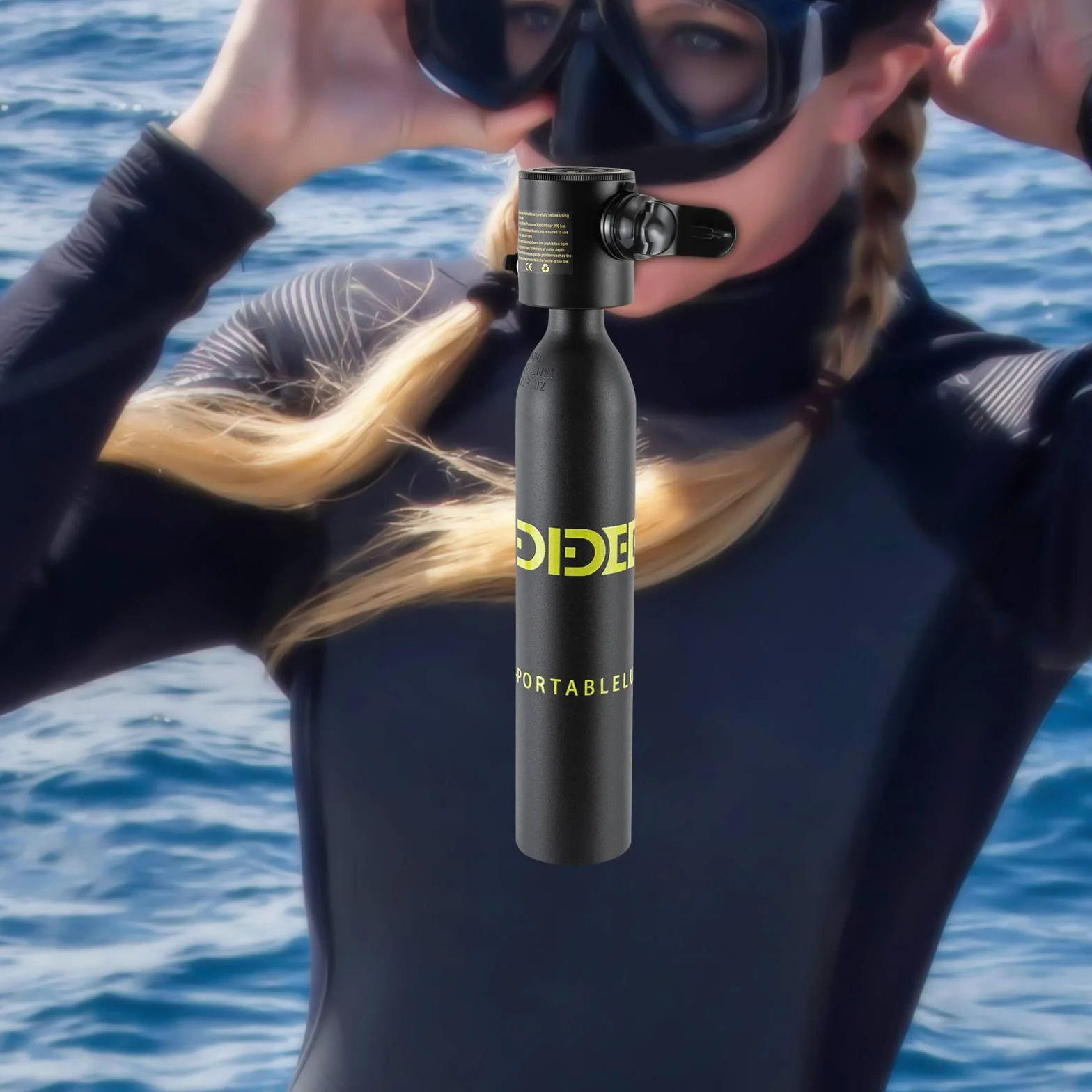 Submarinismo (bucear) tanque de oxígeno 0.5L nuevo Buceo Mini botella de oxígeno Equipo de Buceo Respiración submarina 5 a 10 minutos Buceo portátil Botella de buceo