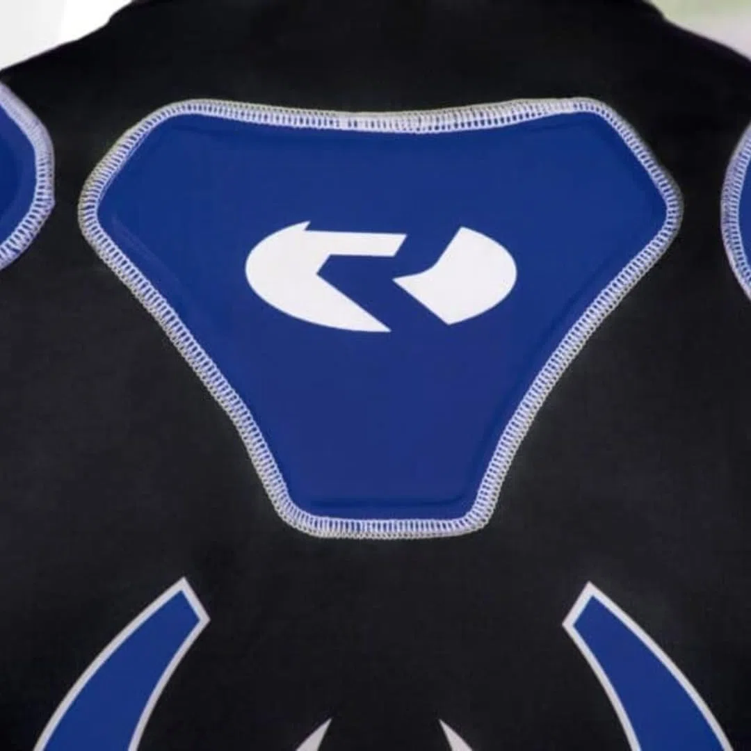 Hombrera de Rugby Profesional para Hombres - Hombrera Rugby Vulcano – Protección de Rugby Acolchada - Categorías Masculinas - Modelo Vulcano Azul/Negro