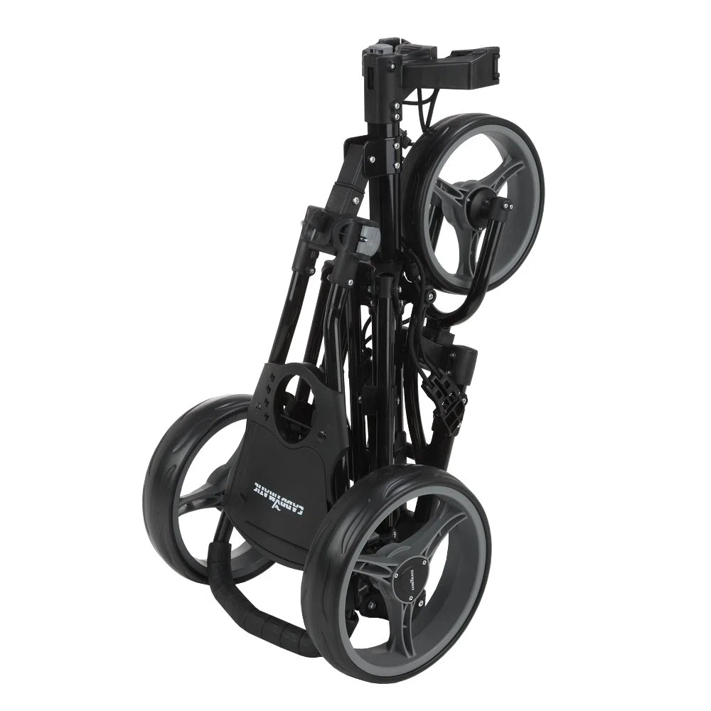 Golf X-Lite One-Click Carrito DE Golf Plegable para Tirar/Empujar, Negro/Gris
