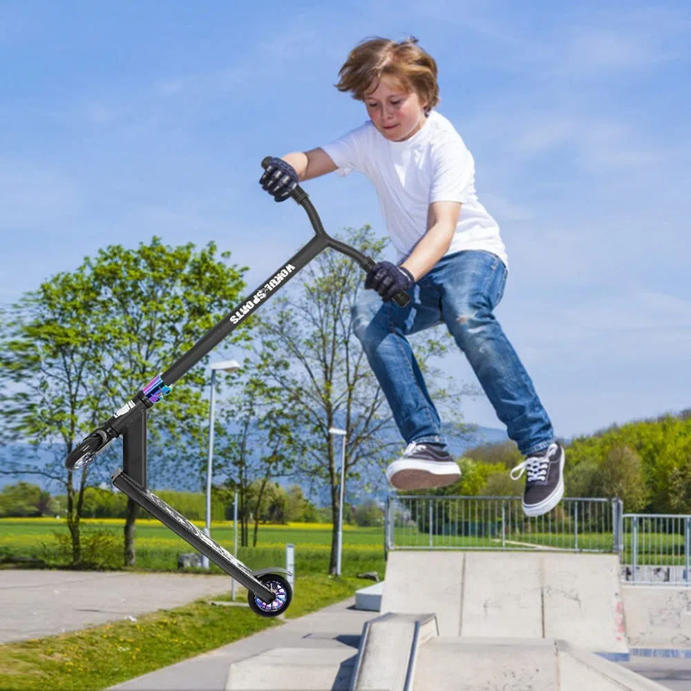 Stunt Scooter Pro Trick Scooters for Kids & Teenagers Age 6+ Boys Girls, Kick Freestyle Beginner Scooter 360 Spin Handlebar, Robust Aluminum Frame 100mm Smooth Wheels