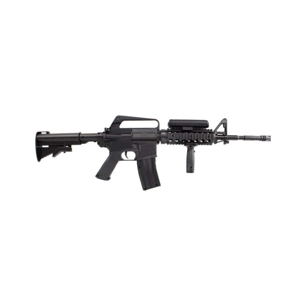 Well - Replica Airsoft Spring- M16A4 Estilo M4 RIS 0.5 Joule con Accesorios
