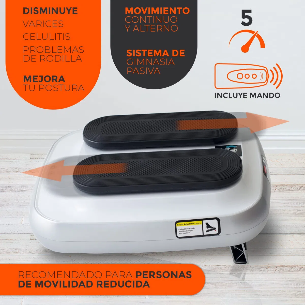 Ejercitador de Piernas | Fitlegs | 5 Niveles de Velocidad | Alivia el Dolor de Piernas | Para Personas con Movilidad Reducida | Con Mando Incluido | Mejora la Circulación | Salud…