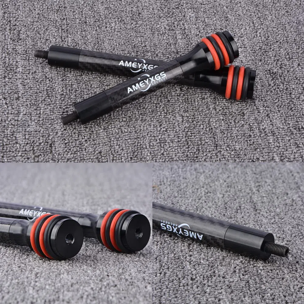 SHARROW Tiro al Arco Estabilizador de Proa Barra Lateral Estabilizador de Carbono 6" 8" 10" 12" Extender Varilla para Arco Compuesto y Arco Recurvo