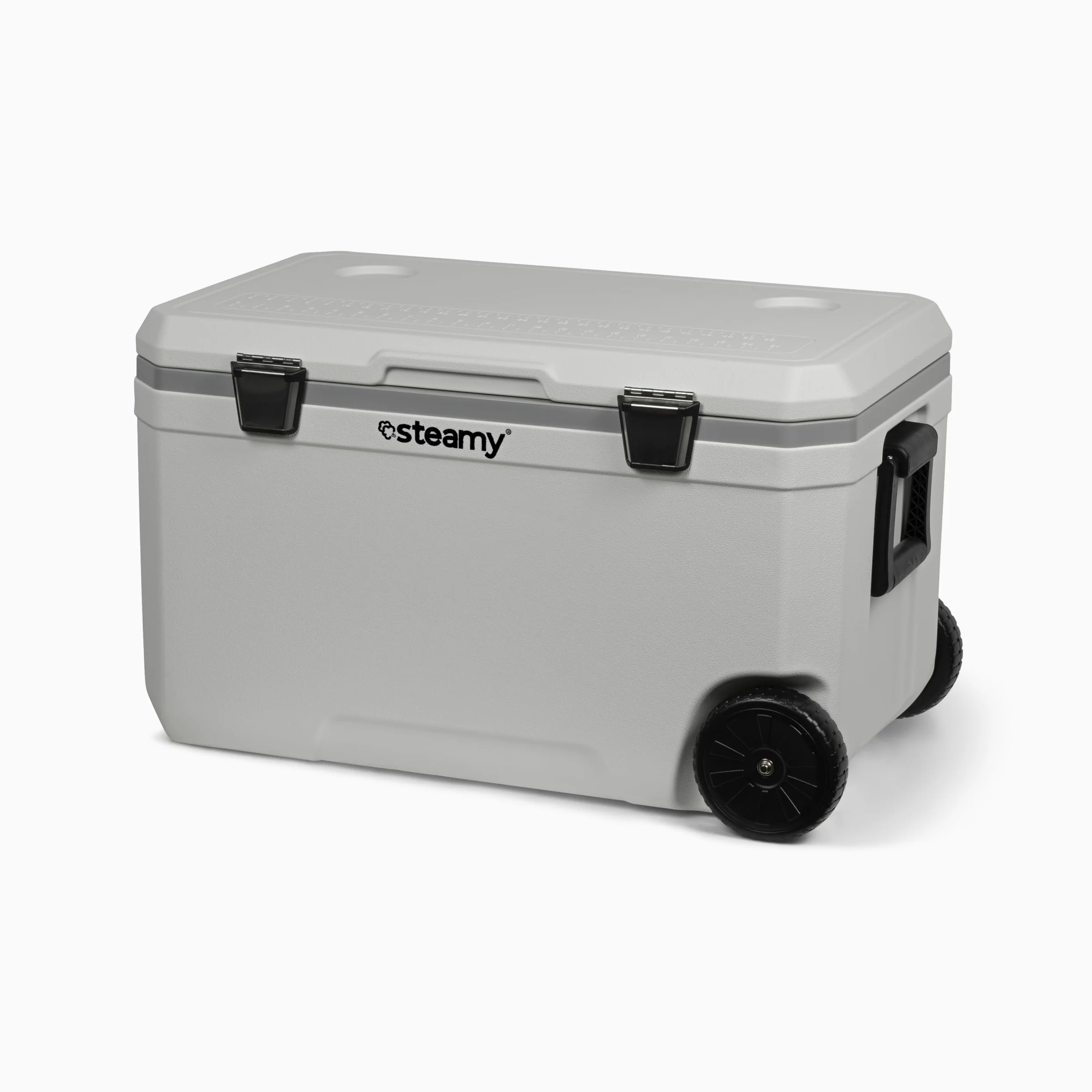 Steamy Marine 70 Nevera Pasiva con Ruedas, 70 litros, Blanco