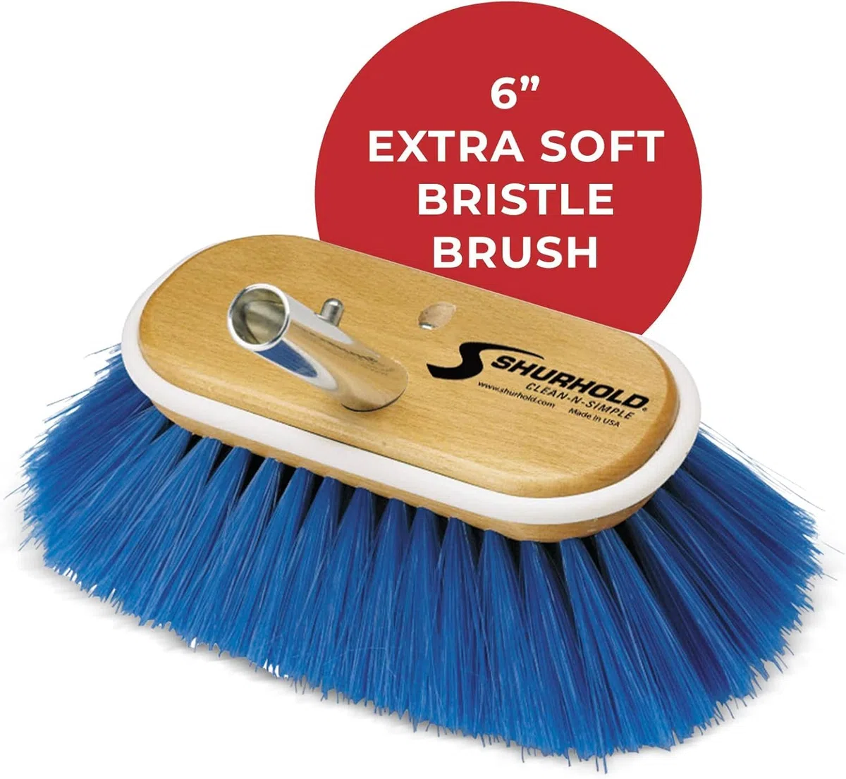 Shurhold 658-970 Cepillo para Cubierta Nylon Extra Suave 150 mm, Color Azul