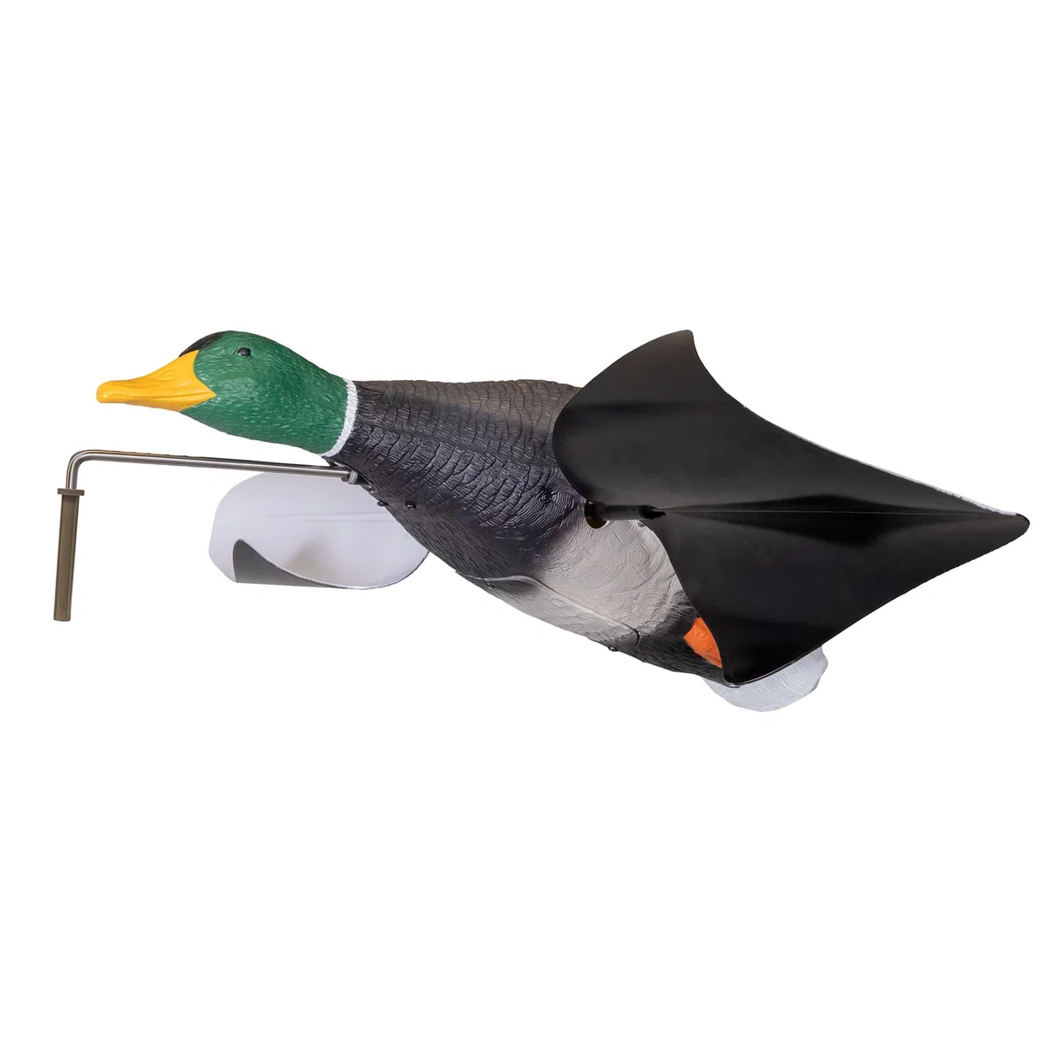 Higdon Outdoors Flasher Flyer Breeze - Señuelo de pato Mallard Drake Motion con alas giratorias activadas por el viento para caza de aves acuáticas, diseño ultraligero que imita el movimiento silbante
