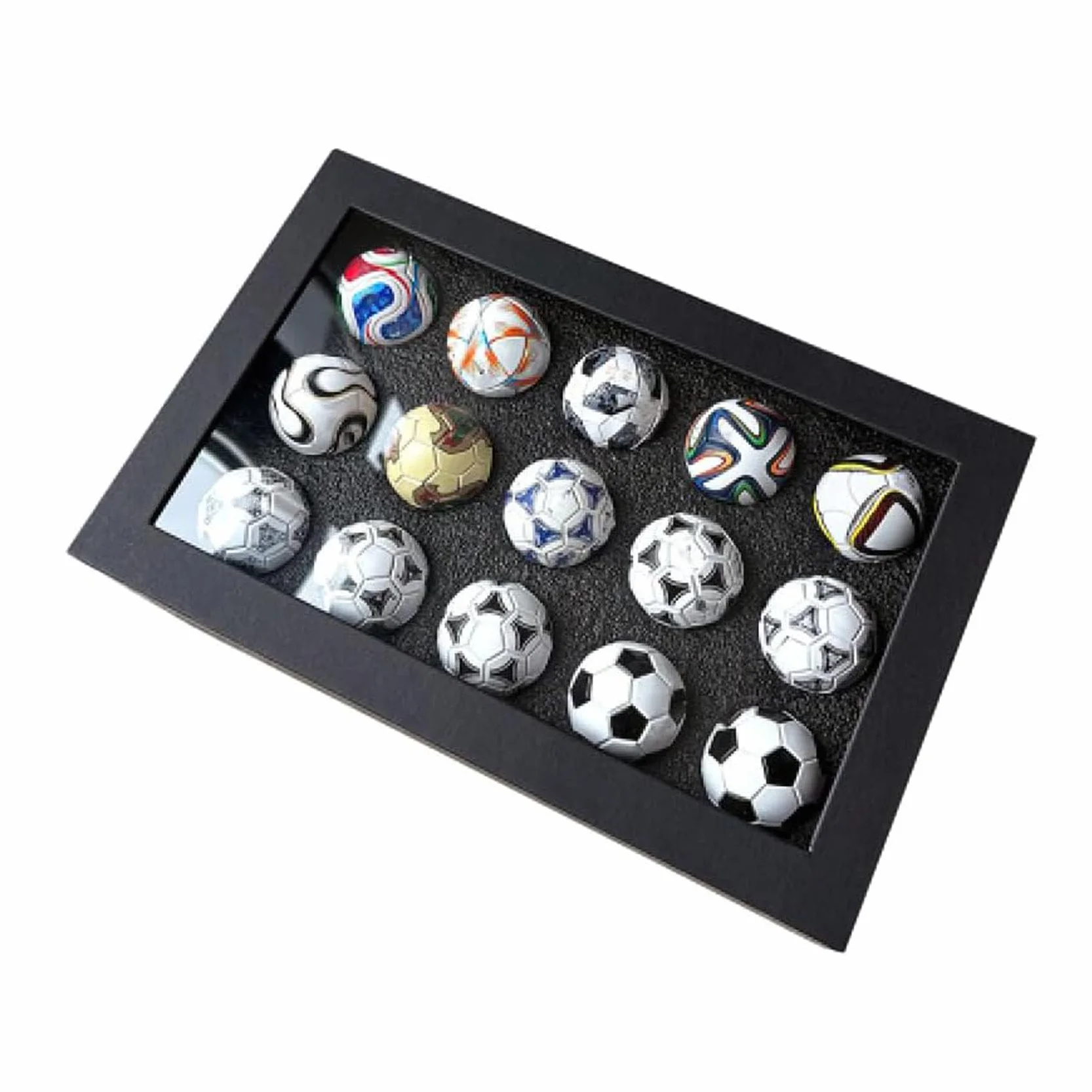 Genérico Colección de Mini Balones de Fútbol, ​​Colección de Balones de Fútbol Artesanales 1970-2026, Figuras, Réplicas de Torneos Coleccionables, Regalo Ideal para Aficionados al Fútbol