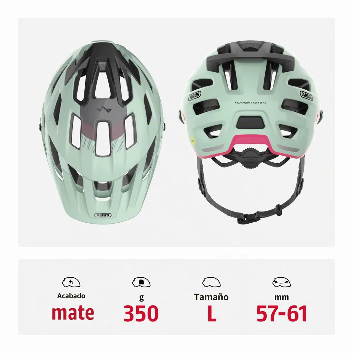 Casco para ciclismo de montaña ABUS Moventor 2.0 MIPS - Casco de bicicleta con protección contra impactos para uso fuera de carretera - Casco de montaña - Unisex