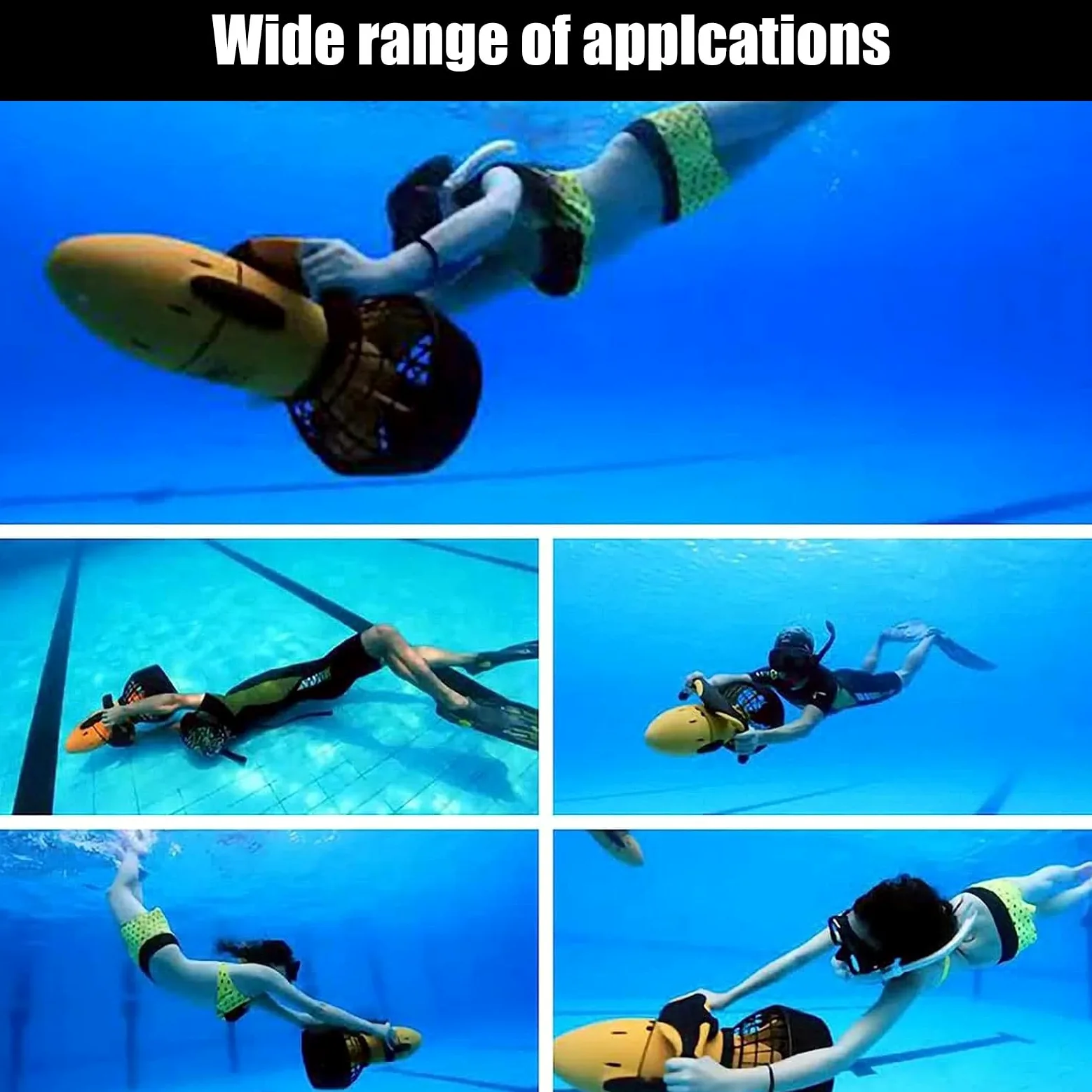 Scooter Submarino eléctrico de 300W/500W, Refuerzo de Buceo, hélice de Agua de Doble Velocidad de Alta Seguridad, para natación de Buceo al Aire Libre, Deportes de Piscina,500W