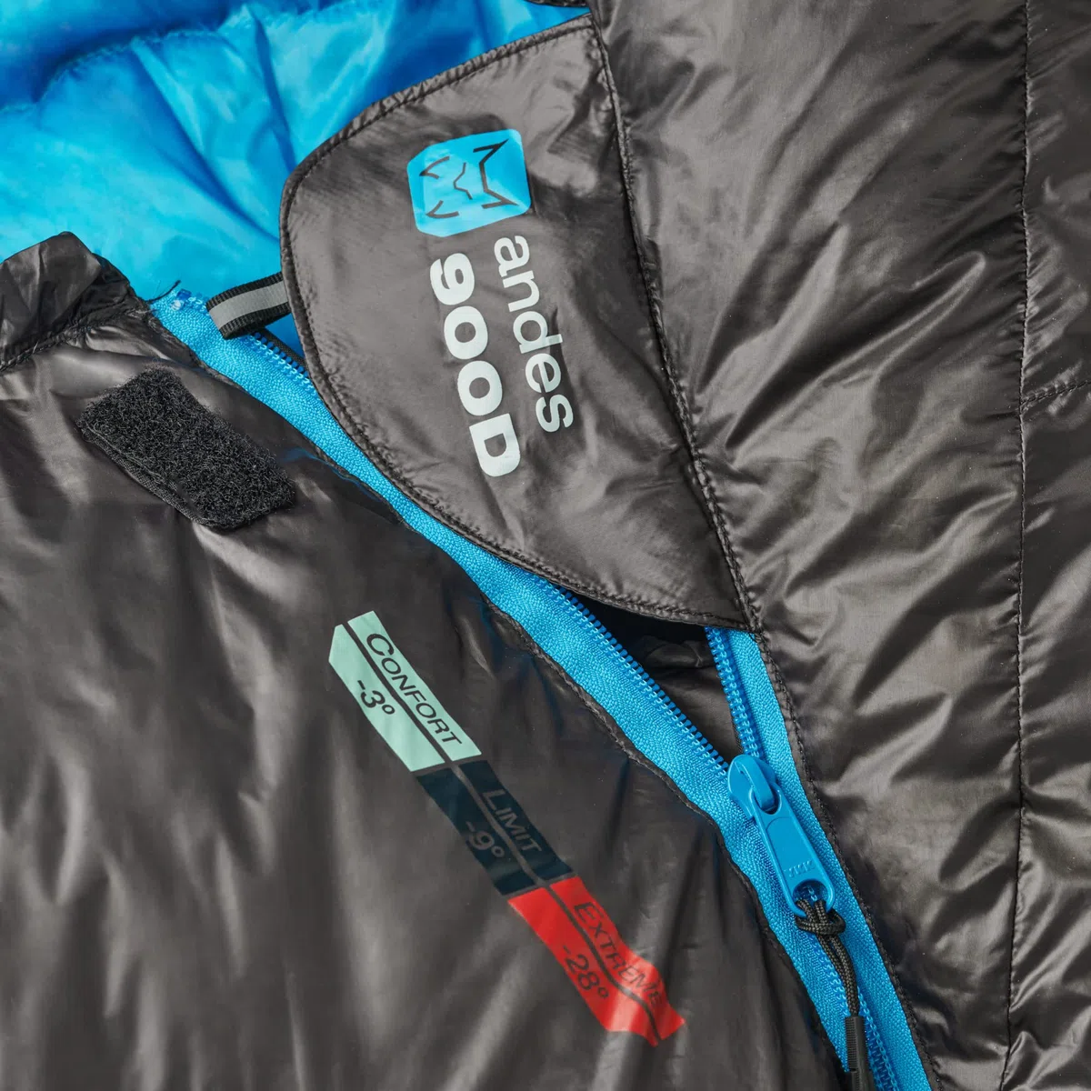 Andes 900D H30 | Temperatura -28ºC a -3ºC | Saco de Dormir | Azul Marino | Forma de Momia | Pluma | Montaña | Camping | Excursiones | Adultos | Unisex | para Hombre y Mujer