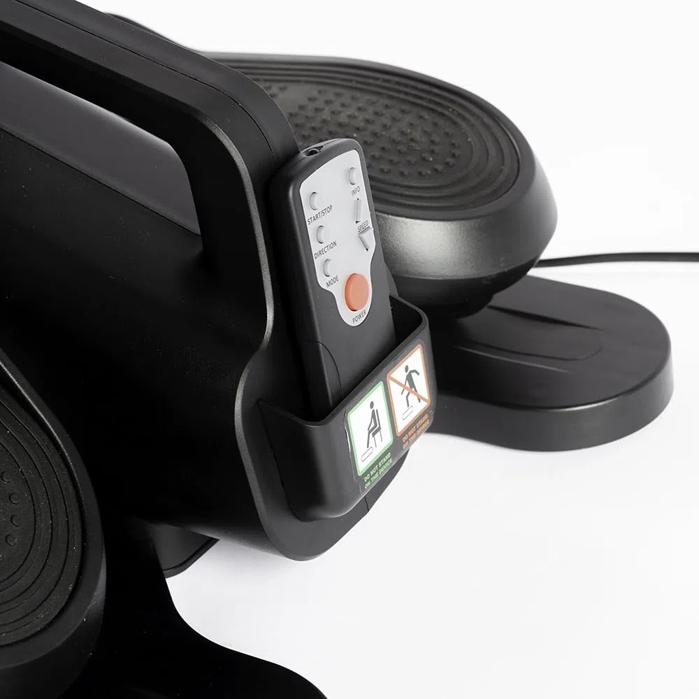 DUPI Mini Elíptica Pedales Eléctricos Portátil | Ejercitador para Personas Mayores | Pantalla LCD | Control Remoto | Pedales Antideslizantes, Compacto, Metal