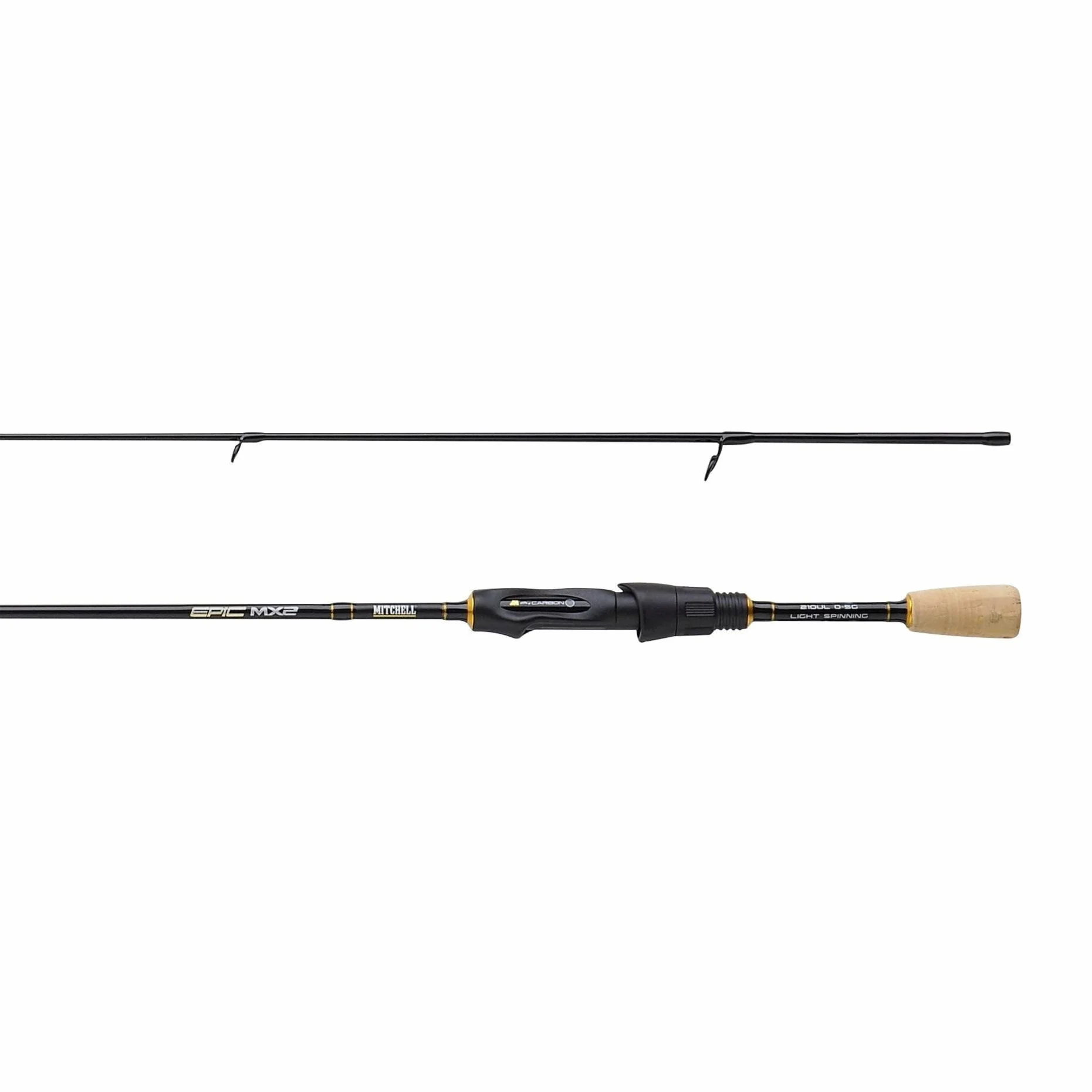 Mitchell Epic MX2 Caña de Pescar | Caña Ligera de Carbono para Pesca de Agua Dulce y con señuelos | Acción rápida | Ideal para la Pesca de truchas, percas y Depredadores | Varios tamaños