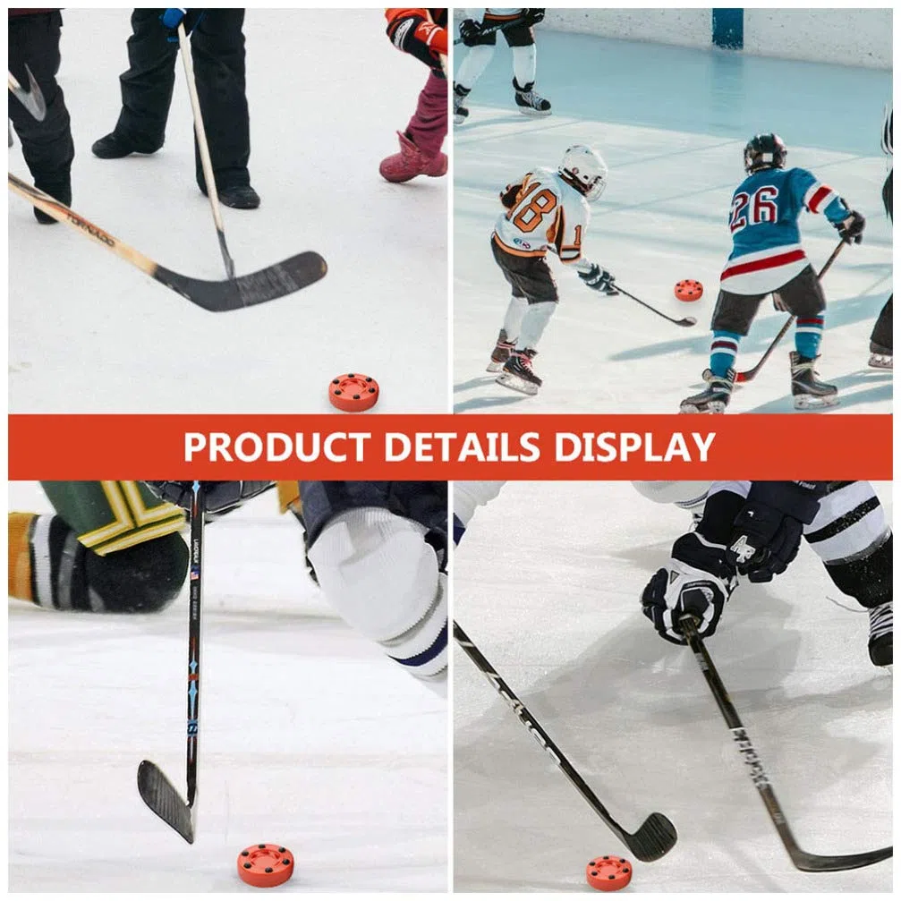 BESPORTBLE 3 Piezas Juego de Hockey sobre Patines Puck en Línea Hockey Puck Street Hockey Puck Balls Street Hockey Puck para Entrenamiento Deportes Al Aire Rojo