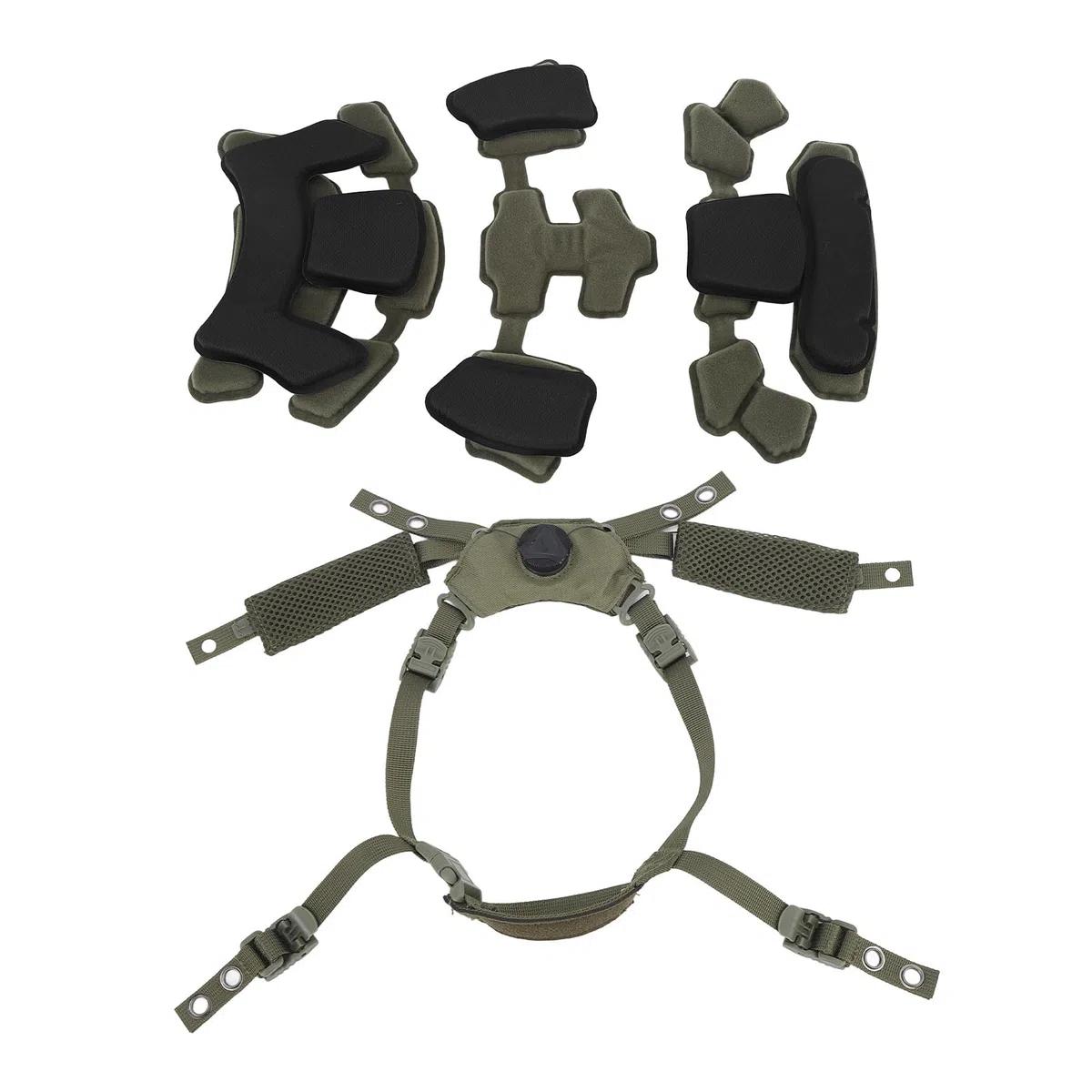 Sistema de suspensión de esfera ajustable, correa de barbilla, kit de acolchado de espuma viscoelástica con Fast Me Team Wendy FMA EXF para cascos ACH