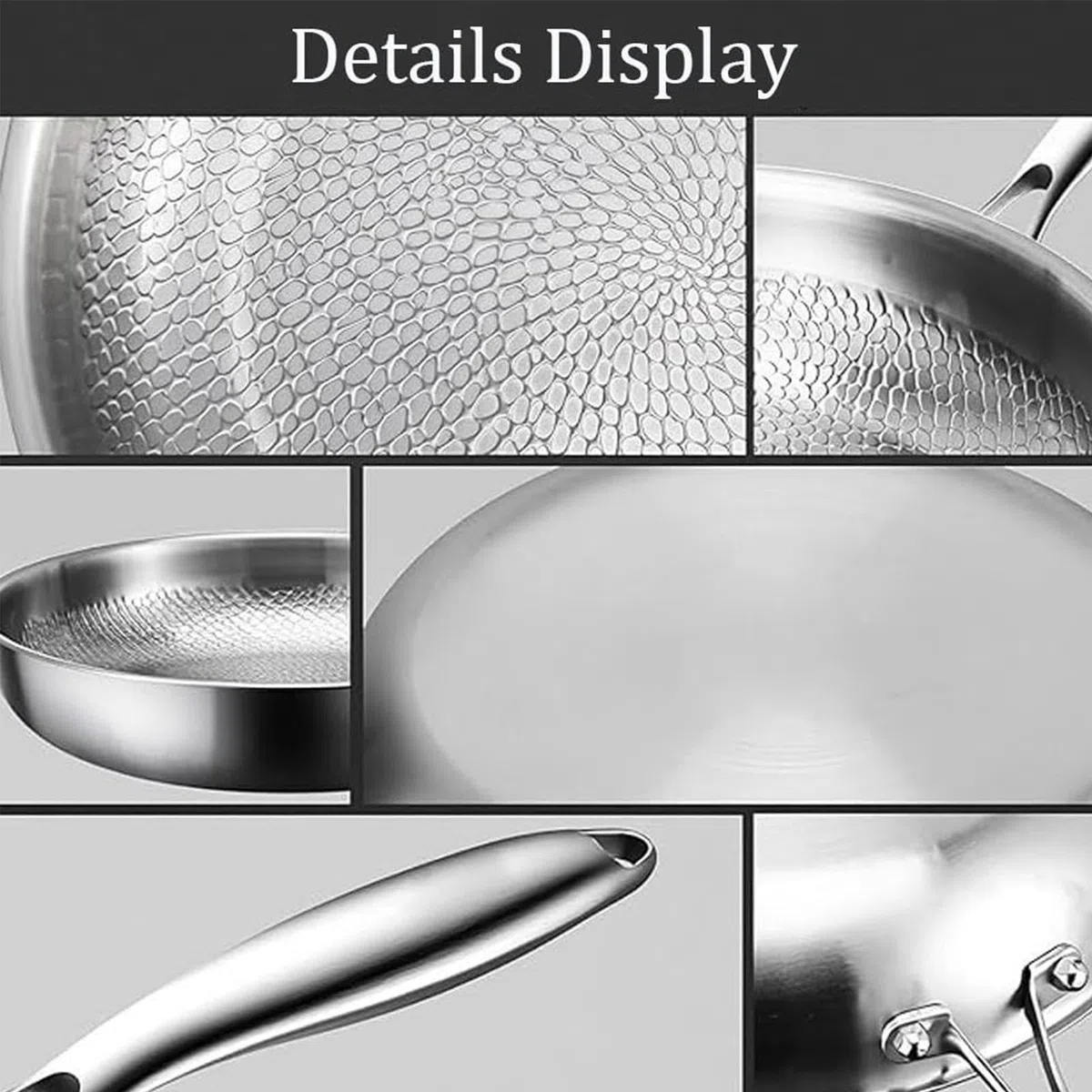 Titanium Kitchen Mental | Notoring Pan Y Espátula Incluido - Woks Y Ollas Para Saltar Carnes, Pescado, Panqueques Y Sartén De Titanio Cocinar Bandeja De Titanio Para Cocinar Bandeja De Titanio Para