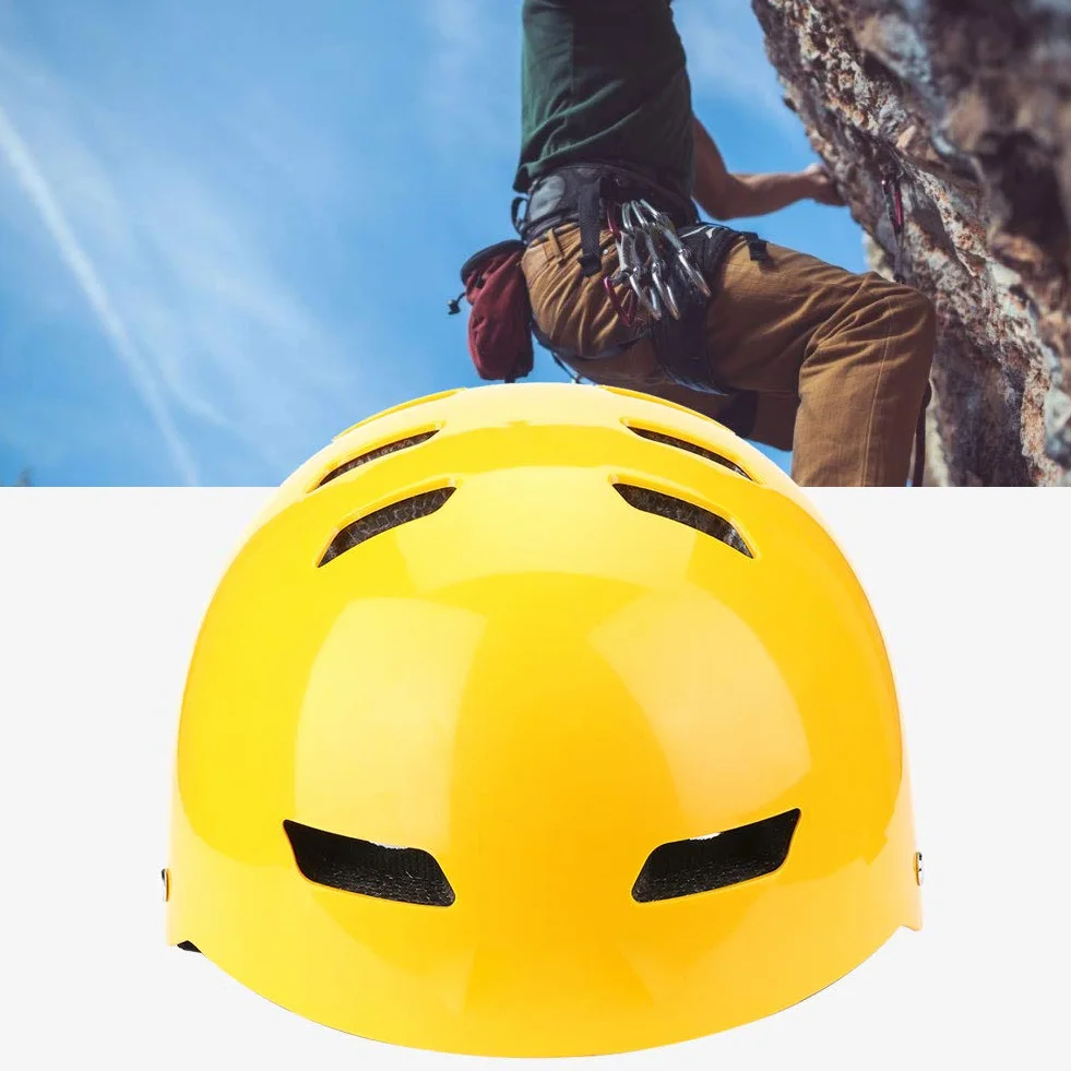Oumefar Casco de Escalada, Casco Ligero, Protección de Seguridad para la Cabeza, Casco de Escalada, Casco Protector para Ciclismo, Montañismo, Escalada con Ventilación de 11 Bandas
