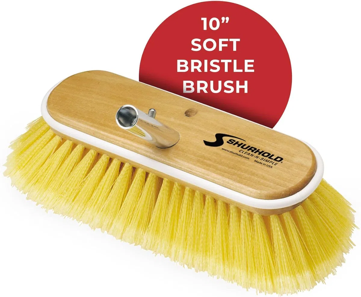 Shurhold 658-980 Cepillo para Cubierta Poliestireno Suave 250 mm, Color Amarillo