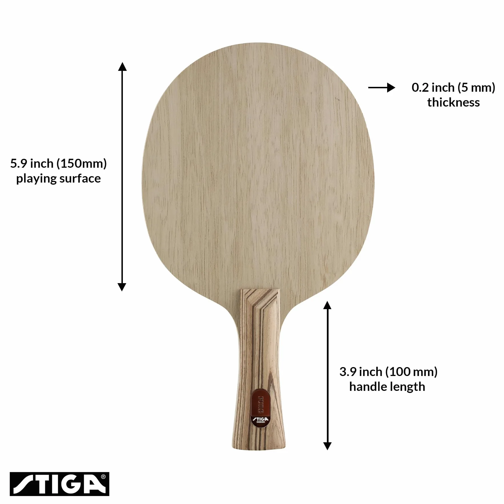 STIGA Pure Madera de Ping Pong, Unisex Adulto, marrón