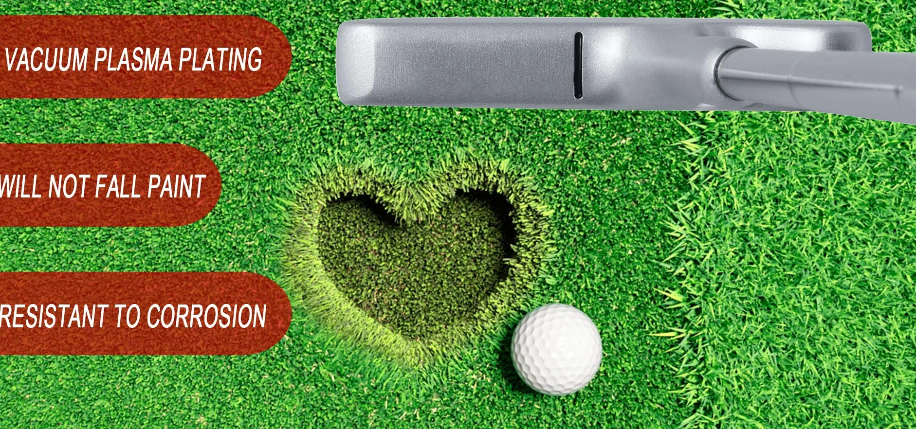 LEAGY - Putter de Golf clásico y Atemporal de 35 Pulgadas de Longitud - Cabeza de Dos vías Estilo Putt y Agarre de Goma Premium para golfistas diestros o Zurdos