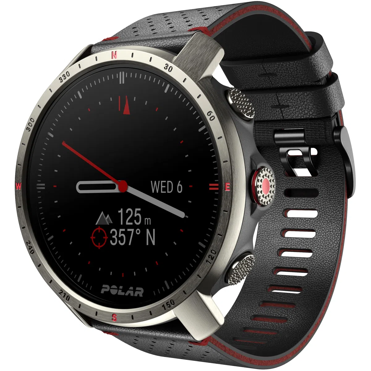 Polar Grit X Pro Titan - Outdoor Multisport GPS Watch - Durabilidad Militar, Cristal de Zafiro, FC en la Muñeca, Batería de Larga Duración, Orientación, para Deportes al Aire Libre, Trail Running