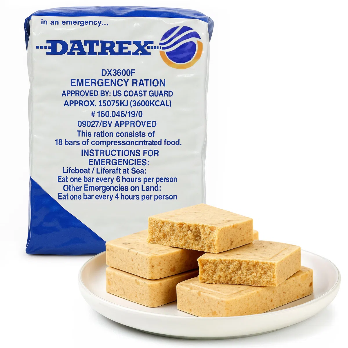 Datrex 3600 Emergency Food Bar - 3 Day/72 Hour Bar - Single Pack