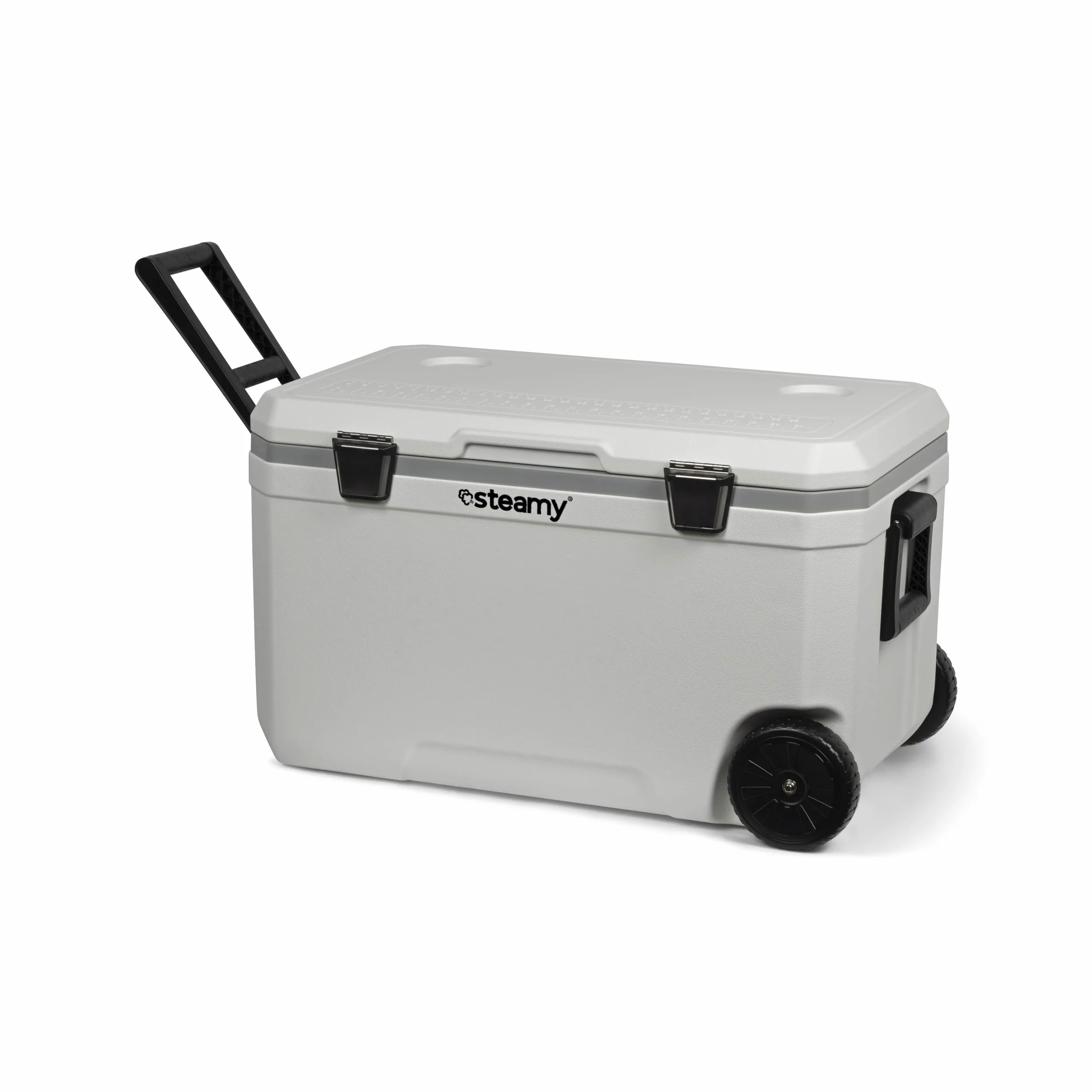 Steamy Marine 70 Nevera Pasiva con Ruedas, 70 litros, Blanco