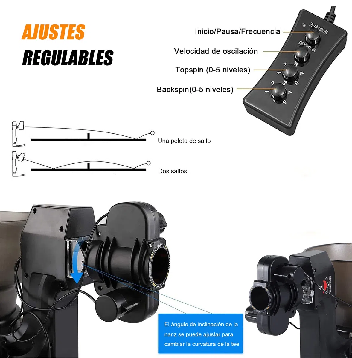 Robot de Tenis de Mesa La máquina de Pelotas de Ping Pong Sirve Pelotas de Ping Pong de regulación de 40 mm Máquina automática de Tenis de Mesa para Entrenador en Solitario para Principiantes