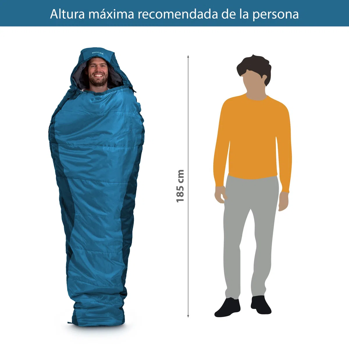 Saco de Dormir Momia 2-3 Estaciones Ultraligero & Compacto