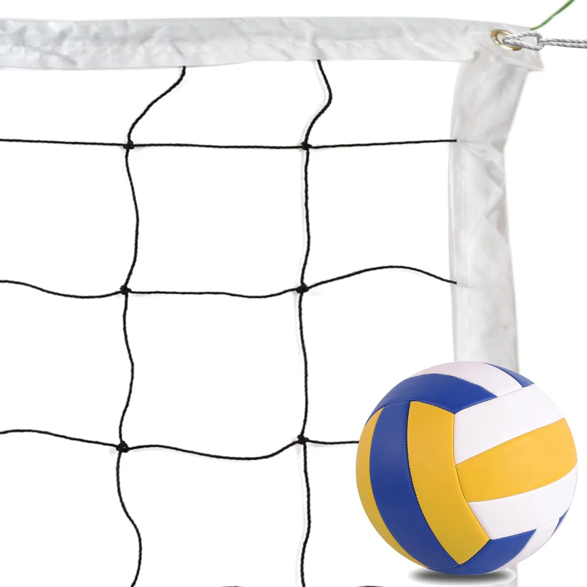 Redes de Voleibol + Talla 5 Voleibol, Red de Entrenamiento de Voleibol portátil, Plegable y Duradera para Deportes al Aire Libre en Patios Traseros, Piscinas, Playas y Otras instalaciones
