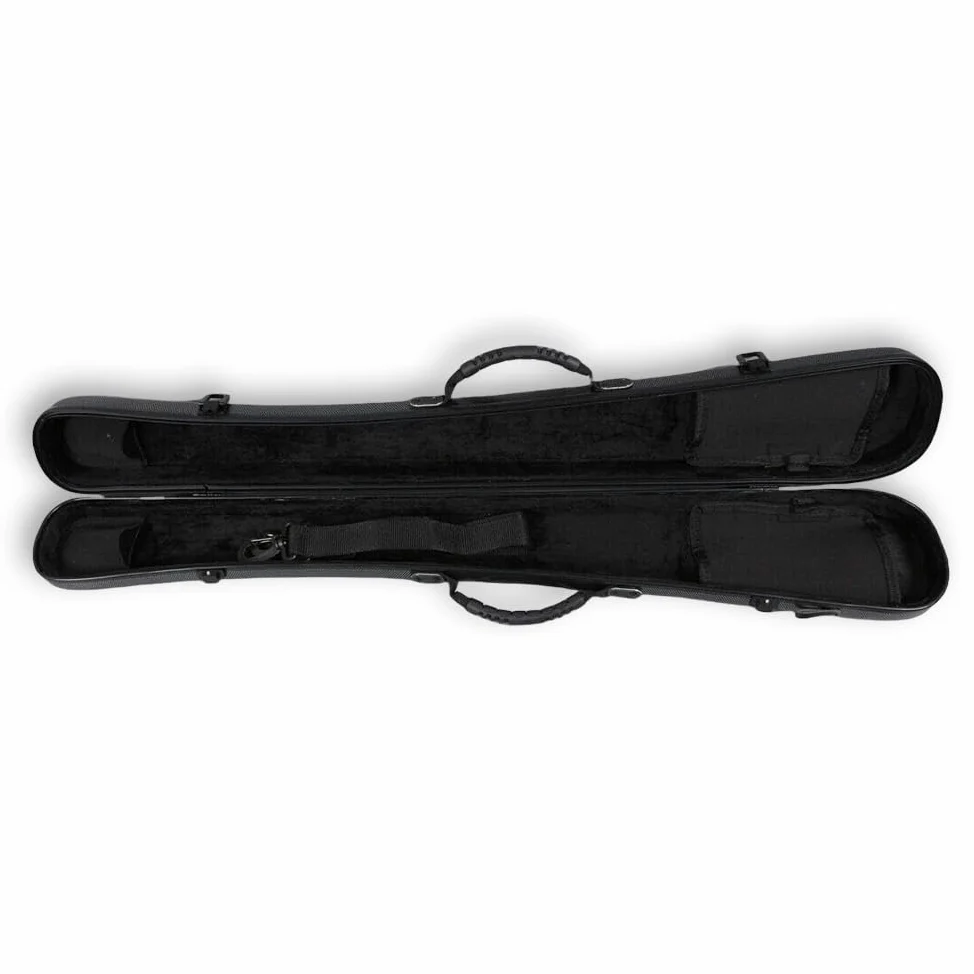 yinfente Funda de fibra de carbono para arco de bajo vertical Geman French Double Bass Bow Hold 2pcs Bows Hard Bow Case Black