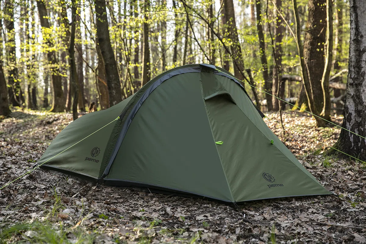 peme Tienda de Campaña Cúpula Forest, para 2 Personas, Impermeable 4000mm, Carpa Familiar Ligera para Actividades al Aire Libre como Trekking, Camping y Senderismo, con 2 Entradas
