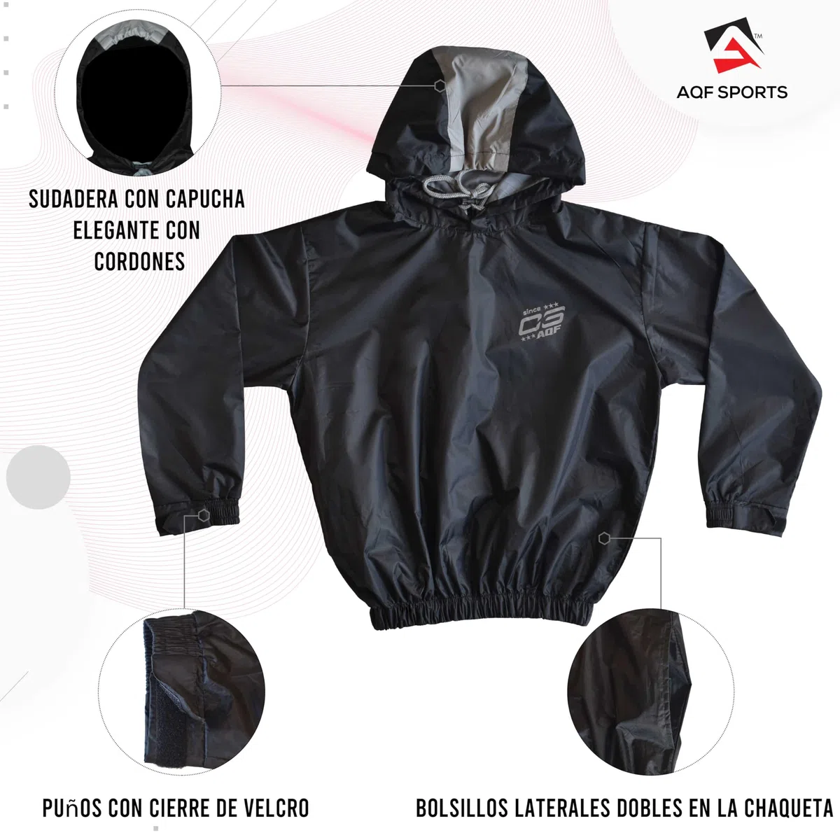 AQF Chándal Sauna, Traje Sauna Hombre, Sauna Suit Mujer, Traje De Sudoracion, chandal sudoracion Para Gimnasio Trotando Running Fajas (Chandal Sauna Completo)