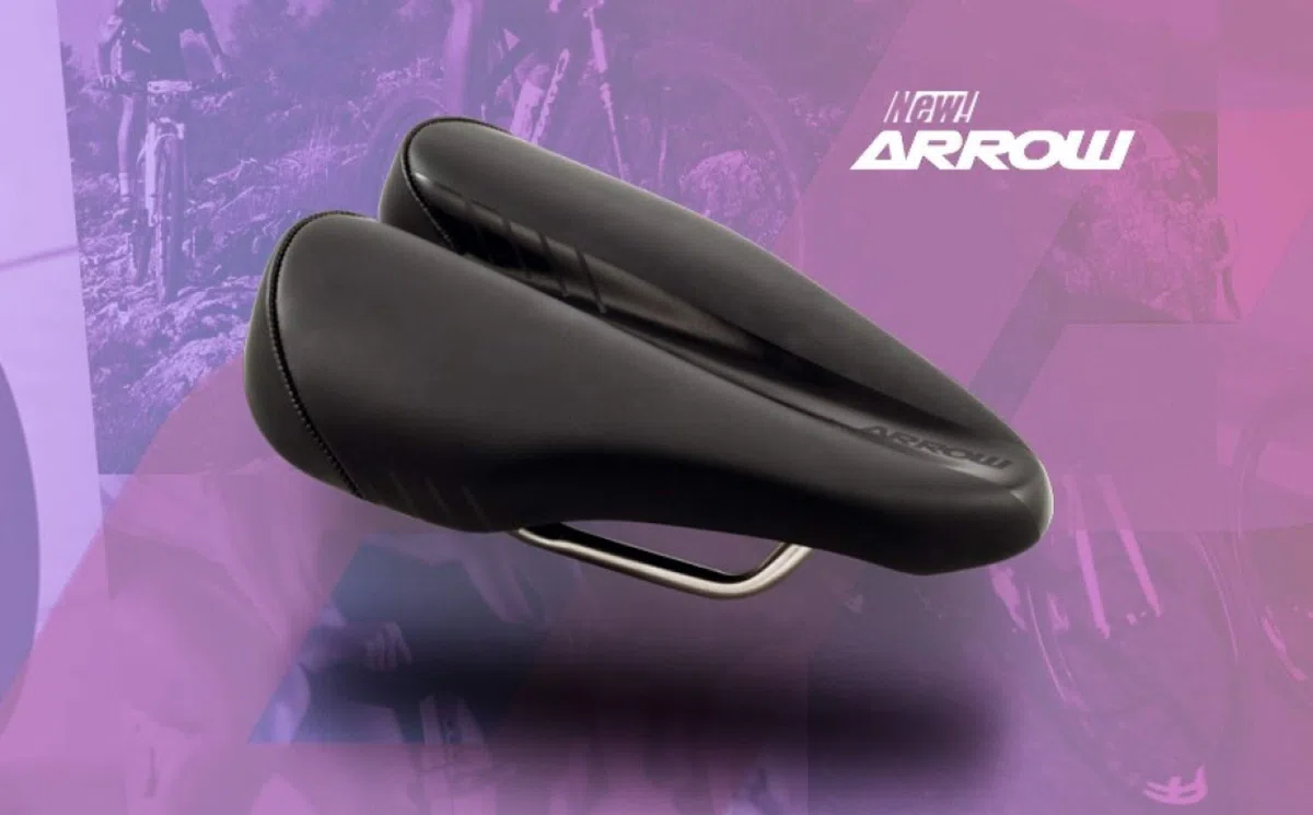 Sillin Bicicleta MTB Antiprostatico – Sin Punta Carretera Modelo Arrow Apto Montaña Triatlon Sin Nariz Hombre Mujer Ciudad Negro