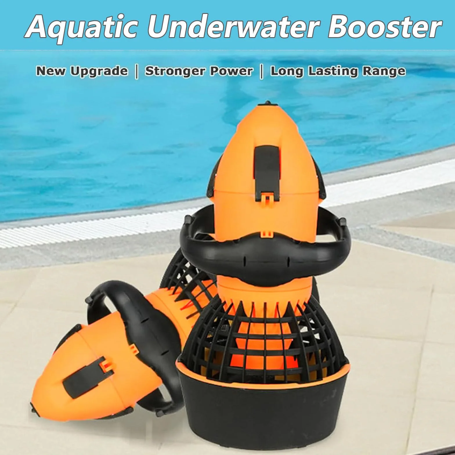Hélice Subacuática Eléctrica de 300/500W, Scooter Subacuático Eléctrico de Mano Impermeable, Equipo de Buceo de Doble Velocidad Bajo el Agua, Deportes Acuáticos de Alta Seguridad ,500W-2Batteries
