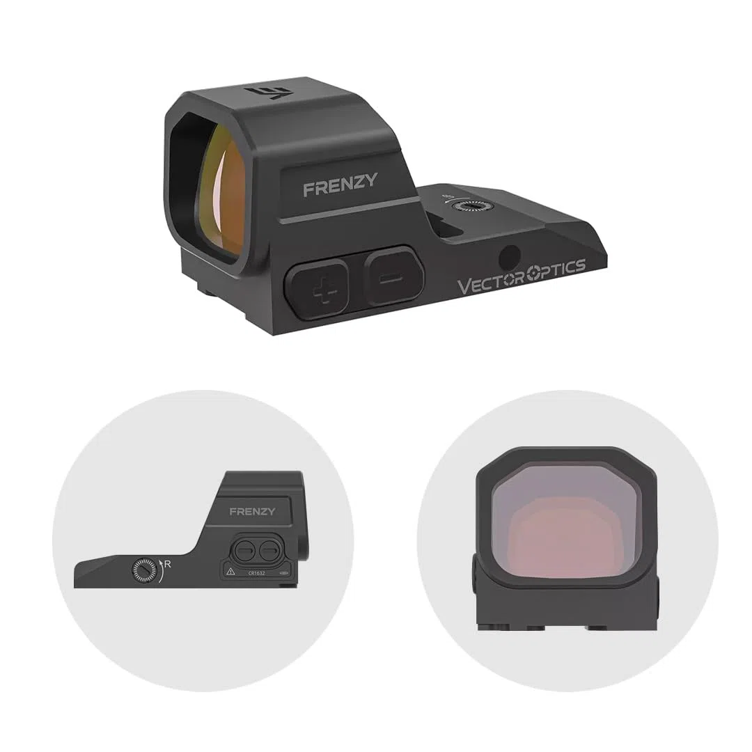 Vector Optics SCRD-81 Frenzy 1x16x21 Compatible con Glock MOS Red Point Visera para deporte, airsoft y caza, rifle de aire, visera de objetivo, visera reflectante, Red Dot para apuntar