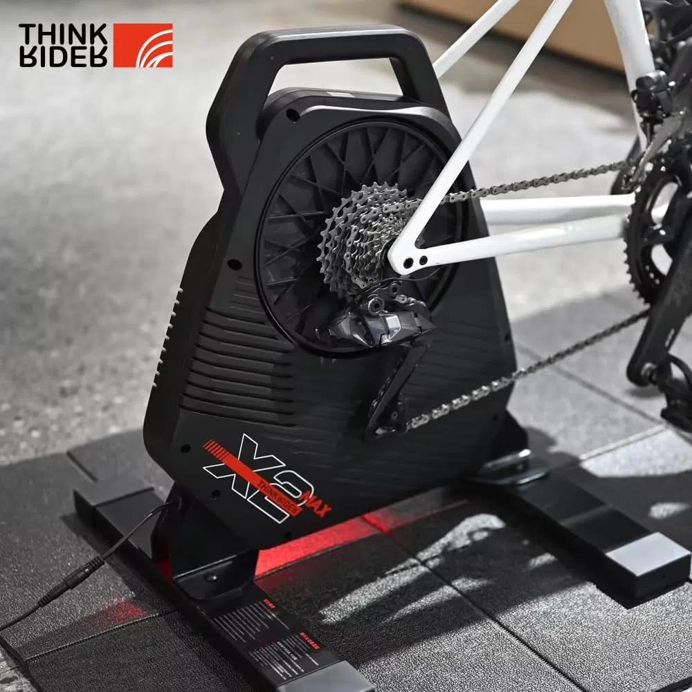 ThinkRider X2Max - Rodillo de Entrenamiento para Bicicleta Inteligente diseño portátil silencioso, Compatible con Ant + y BLE