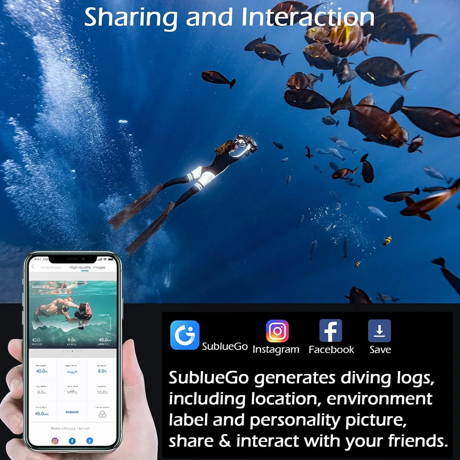 Sublue NAVBOW+ - Scooter bajo el agua - Phantom Grey - para Snorkel o Buceo Botella - Hasta 7,2 km/h - Profundidad Max 40 m - Autonomía 60 min