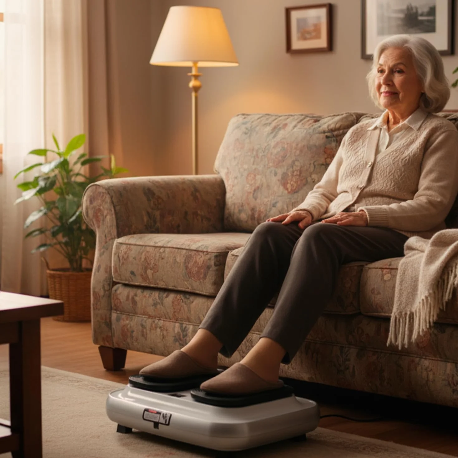 BONPLUS Ejercitador de Piernas Fitlegs, Activador Circulatorio, Gimnasia Pasiva, Mejora la Circulación con Mando a Distancia, Intensidad Ajustable, Ejercitador de Piernas para Personas Mayores