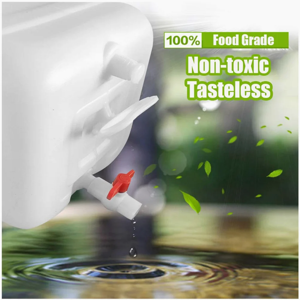 Bidon agua Blanco 25L/45L/70L/100L/150L Cuadrado Cubo De Plástico Bidón De Agua Con Grifo Recipiente De Agua Portátil Coche Tanque De Agua De Emergencia Depósito De Agua Contenedor De Agua(Size:25L)