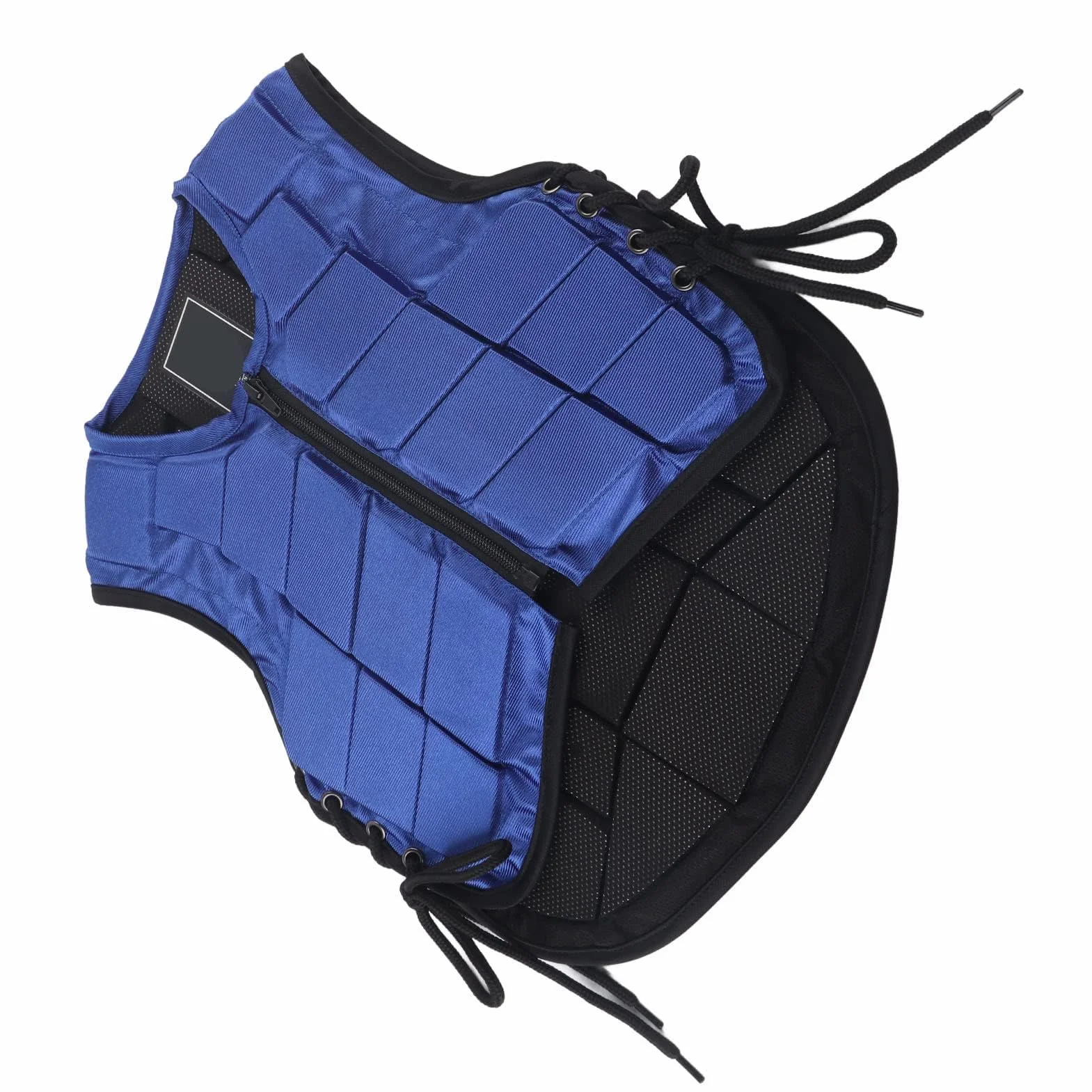 Cyrank Chaleco Ecuestre para Niños, Chaleco Protector Ecuestre Acolchado De Espuma De Nailon, Protector Corporal para Montar A Caballo, Chaleco Protector con Cremallera
