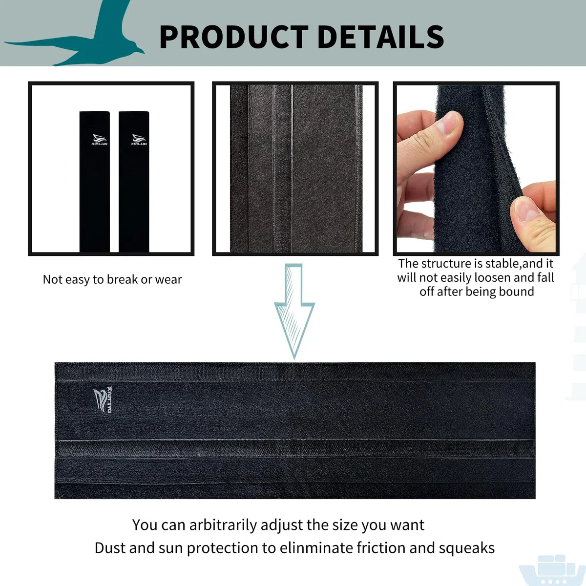 XIALUO Dock Line - Juego de 4 Protectores de Rozaduras de 24 Pulgadas de Longitud, Ultra Fuerte, extraíble, Elimina los chirridos de la línea del Barco y Protege tu Barco