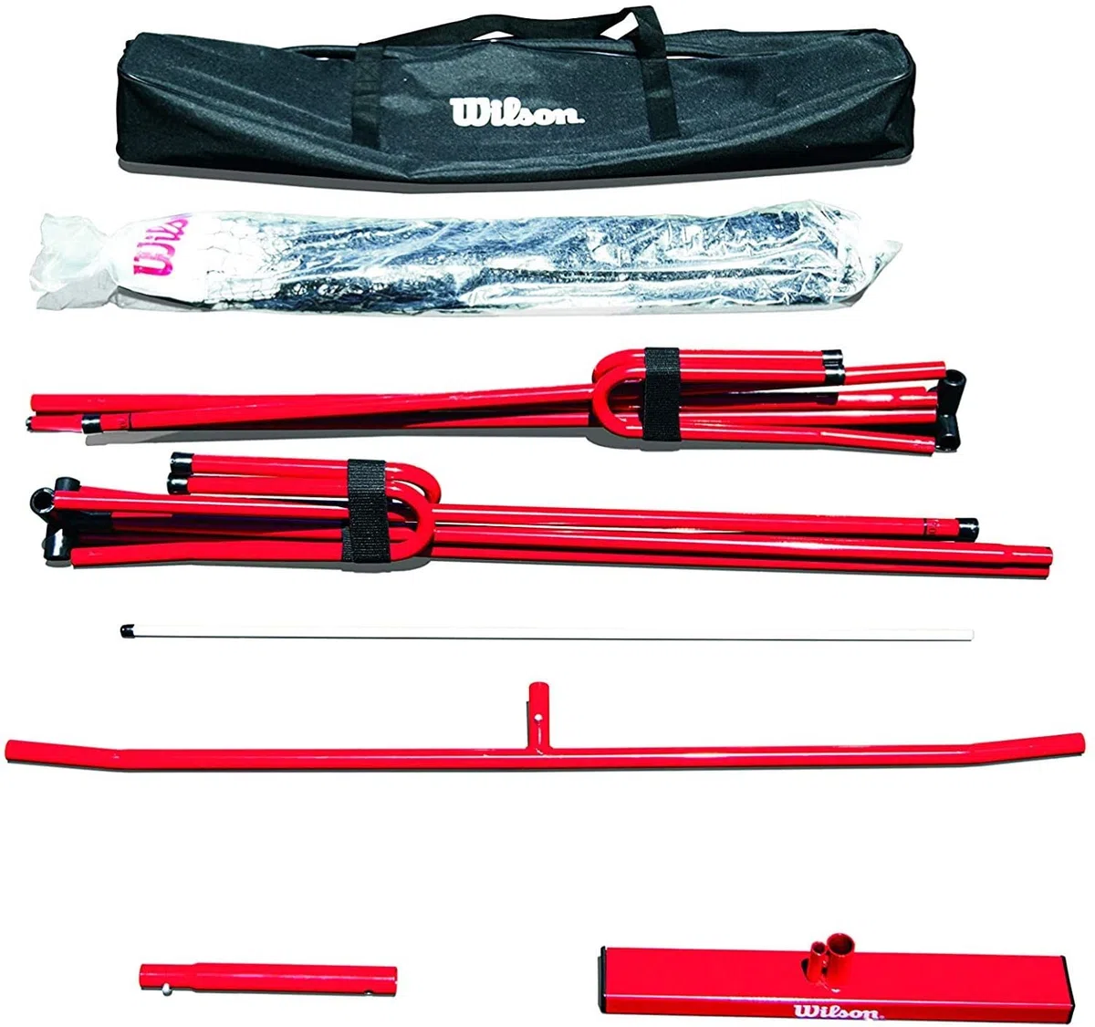 Wilson Wilson Sistema di Rete da Pickleball Portatile, 6,7 m x 90 cm, Gambe Curve, Borsa da Trasporto Inclusa, Acciaio
