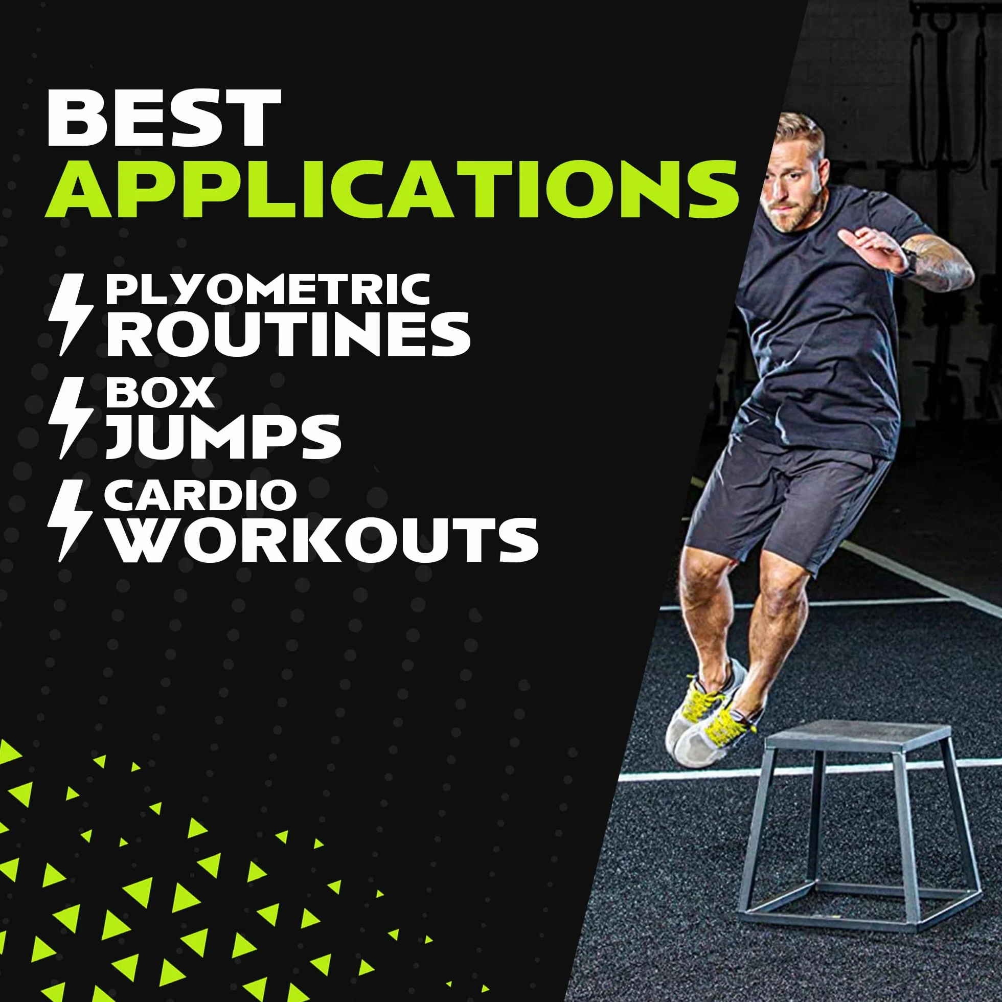Rage Fitness Caja pliométrica de Acero de 12 Pulgadas, Color Negro (CF-PB012/S)