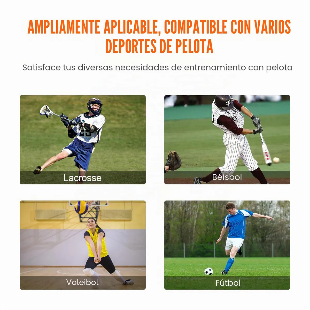 VEVOR Red de Rebote 152x213 cm Rebotador de Fútbol Lacrosse Voleibol Ángulo Ajustable Objetivo de Béisbol Marco de Acero Estable Tela de Alta Elasticidad para Entrenamiento en Interiores y Exteriores