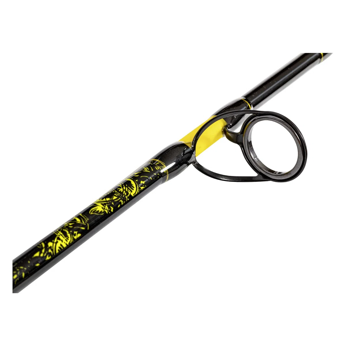 Black Cat Caña de Pescar Premium Passion Boat Spin Caña de Pescar para Pesca de Siluro, Peso 50-190 g, Negro y Amarillo, 2,40 m
