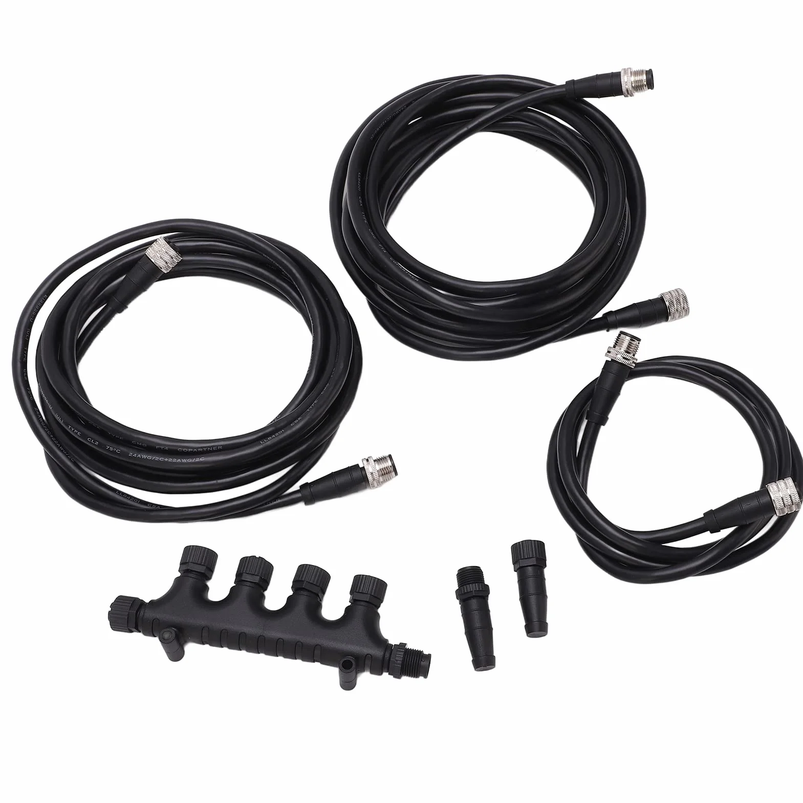 Tbest Ship Yacht Parts Marine Nmea 2000 Kit de Inicio Conector de Cable Combinación de Terminación Abs a Prueba de Herrumbre Universal