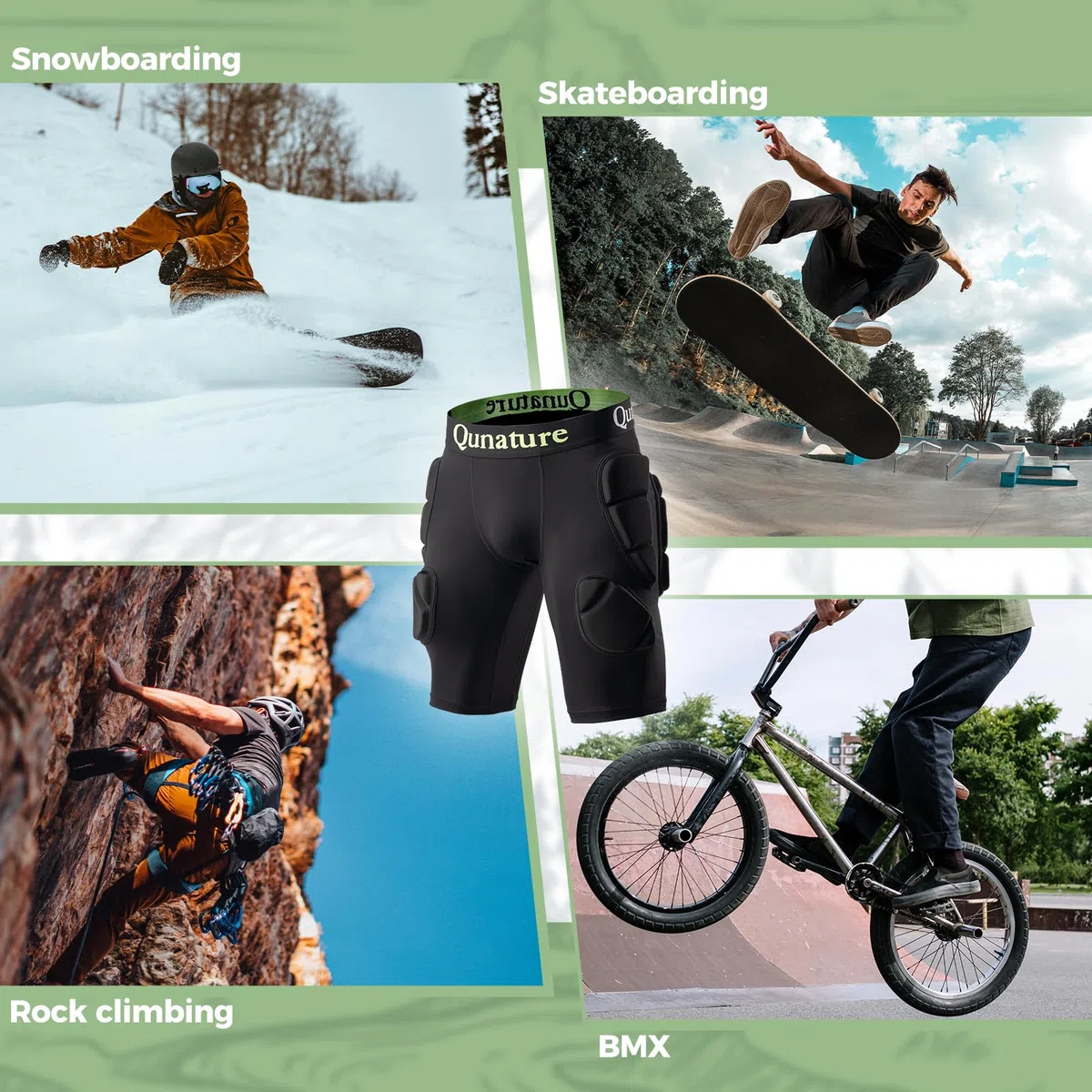 Pantalones Cortos de Protección de Cadera, Coxis con Acolchados para Snowboard, Patinaje y Esquí para Hombres y Mujeres, Ropa Deportiva Resistente a los Impactos al Aire Libre