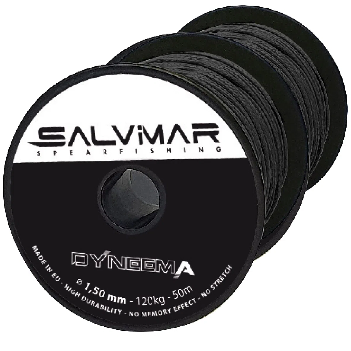 SALVIMAR Dyneema - Correa (1,5 mm, 51 m), Color Negro