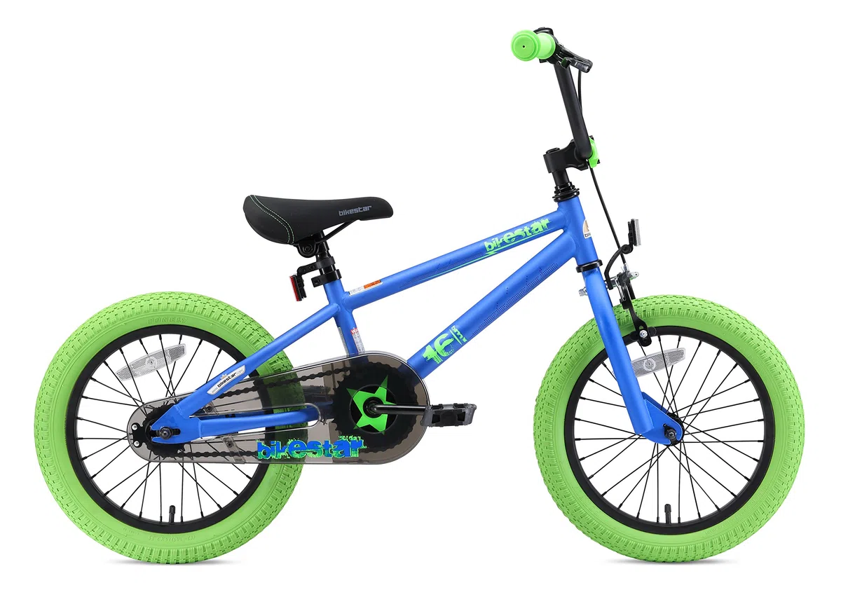 BIKESTAR Bicicleta Infantil para niños y niñas a Partir de 4 años | Bici 16 Pulgadas con Frenos | 16" Edición BMX